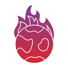 Global Warming Flat Gradient Style