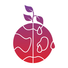 Global Warming Flat Gradient Style