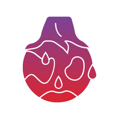 Global Warming Flat Gradient Style