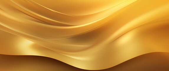 Golden silk background with smooth lines. Golden, rich colors, Space for text or image - obrazy, fototapety, plakaty