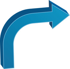 Blue arrow sign