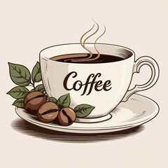 Aromatic Coffee Bliss Clip Art