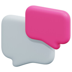 bubble 3d render icon illustration