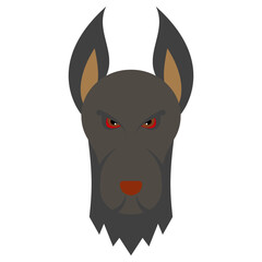 Doberman Flat Style