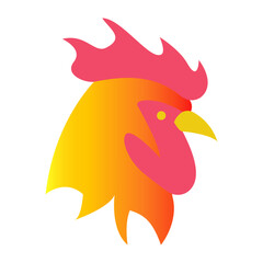 Rooster Flat Style