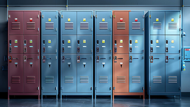 Row of lockers.