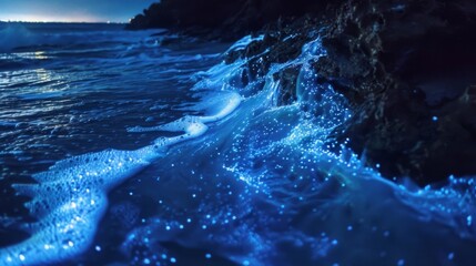 As I explore the unfathomable depths of the sea I am surrounded by the mysterious glow of bioluminescence. These natural lights guide my way through the dark waters offering