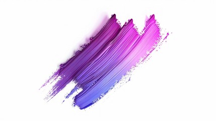 Abstract vibrant purple brush stroke with digital texture on a white background, artistic and modern.