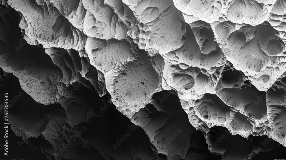 Sticker depth map black and white eroded pattern