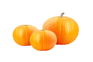 Pumpkins on transparent background