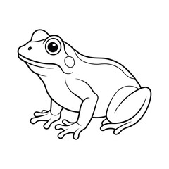 Frog illustration coloring page for kids 