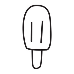 Ice cream. Outline simple icon. Vector illustration on white background.