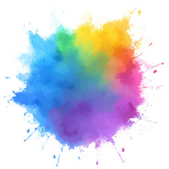 Fototapeta premium holi colors splash isolated on transparent background