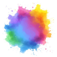 holi colours splash isolated on transparent background, png