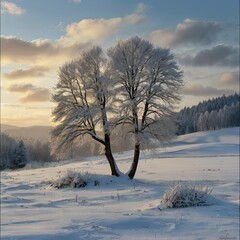 A snowy landscape reminiscent of winter days