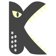 Letter K Alphabet Monter - obrazy, fototapety, plakaty