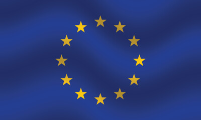 Flat Illustration of European Union flag. EU flag design.
