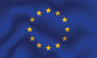 Flat Illustration of European Union flag. EU flag design.

