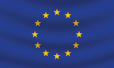 Flat Illustration of European Union flag. EU flag design.
