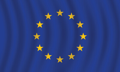Flat Illustration of European Union flag. EU flag design.
