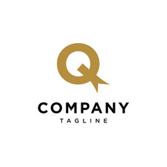Obraz premium Letter Q Ribbon logo icon vector template eps