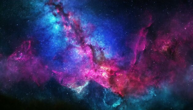 銀河の星と宇宙のイメージ　美しいカラフルな宇宙の背景
