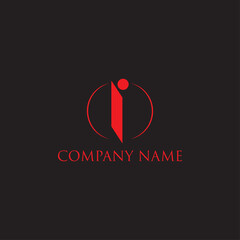 Initial Letter I Logo and man I logo
