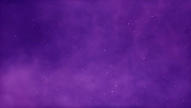 Fluid purple background with swirling clouds and undulating smoke, pulsating with liquid flow and turbulent motion with floating particles