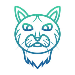 Cat Gradient Linear Style