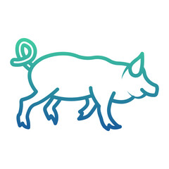 Pig Gradient Linear Style