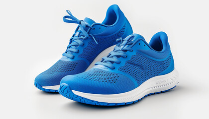 sports blue shoes using classic lacing