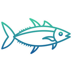 Tuna Fish Gradient Linear Style