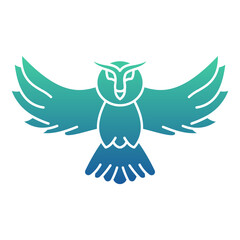 Owl Flat Gradient Style