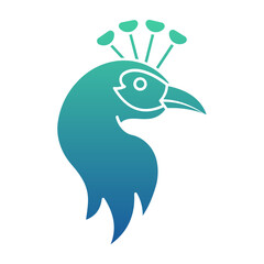 Ostrich Flat Gradient Style