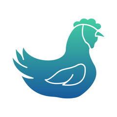 Hen Flat Gradient Style