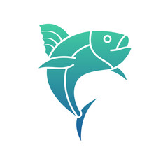 Tuna Fish Flat Gradient Style