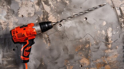 Hammer drill to drill the wall.