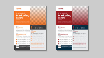 Modern business flyer template design