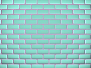 background of blue bricks with pink seams 3 d render