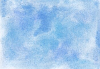 Abstract art background. Watercolours on paper. Rough brushstrokes of paint.