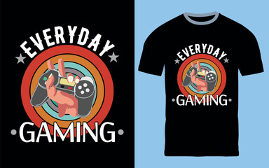 Gaming t-shirt Design Vector