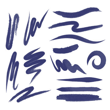 colorful watercolor brush stroke collection