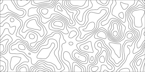 Contour map background. Geography scheme and terrain. Topography grid map. Stylized topographic contour map. Geographic line mountain relief. Abstract lines or wavy backdrop background.