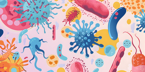 Virus and bacteriaBacteria and virus vector icons. germs, coronavirus ,Understanding Our Invisible Enemies: A Guide to Viruses and Bacteria
,  
