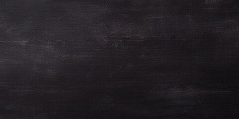 black wall grunge. Blank black texture surface background, dark corners. Blank wide screen Real chalkboard background texture. 