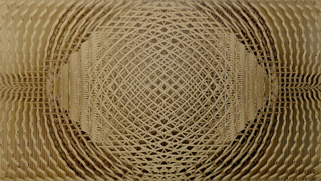 rattan knitting liked texture as procedural geometric and parametric 3d modeling objects and materials.