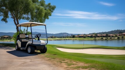 A day at a resort golf course.