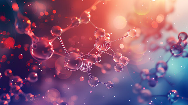 Futuristic Molecule Structure on Neon Background
. 3D rendered image of molecule structure with shimmering neon lights and bokeh effects representing scientific concepts.
