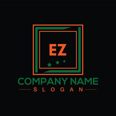 Letter EZ initial logo or monogram design