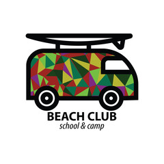 Vector illustration on the theme of surfing and surf. Sport typography, t-shirt graphics, print, poster, banner, flyer, postcard